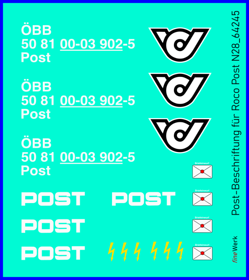 ZR32.73_ÖBB_Post-Beschriftung_Roco Post N28